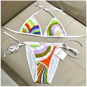 Emilio Pucci Multicolor Bikini Set